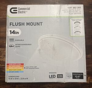 Commercial Electric 14" LED Flush Mount Ceiling Light 1400LM